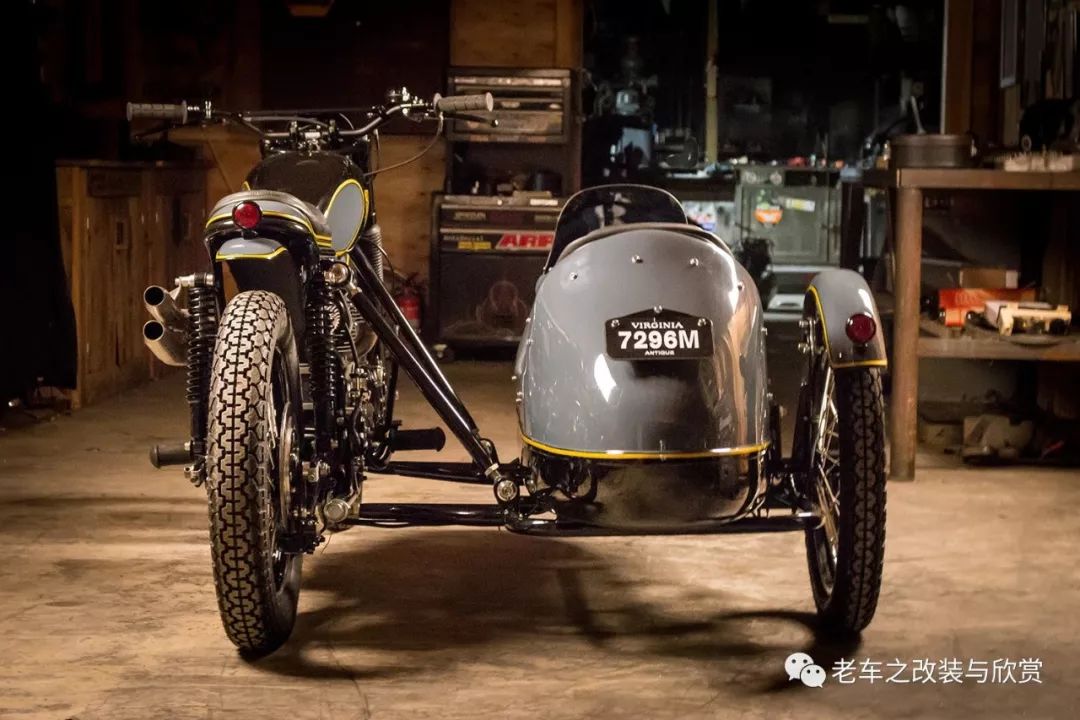 边三轮凯旋t140双缸750改装