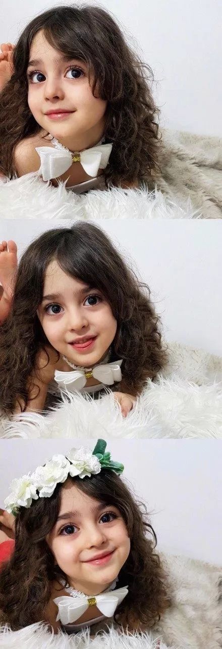 伊朗8岁小女孩被称为“全球最美”！因为太美，父亲辞职做贴身保镖..._Mahdis