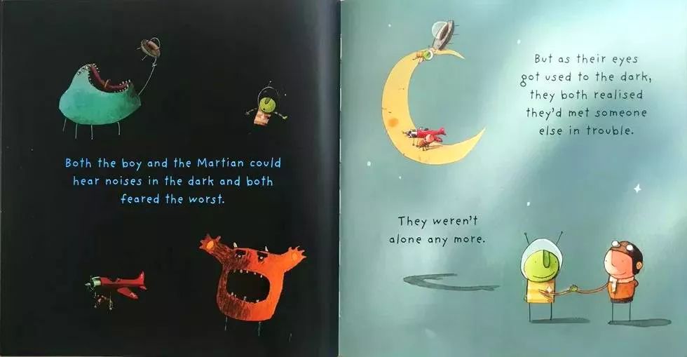 the ship towards a flicker of light, he landed on the moon with