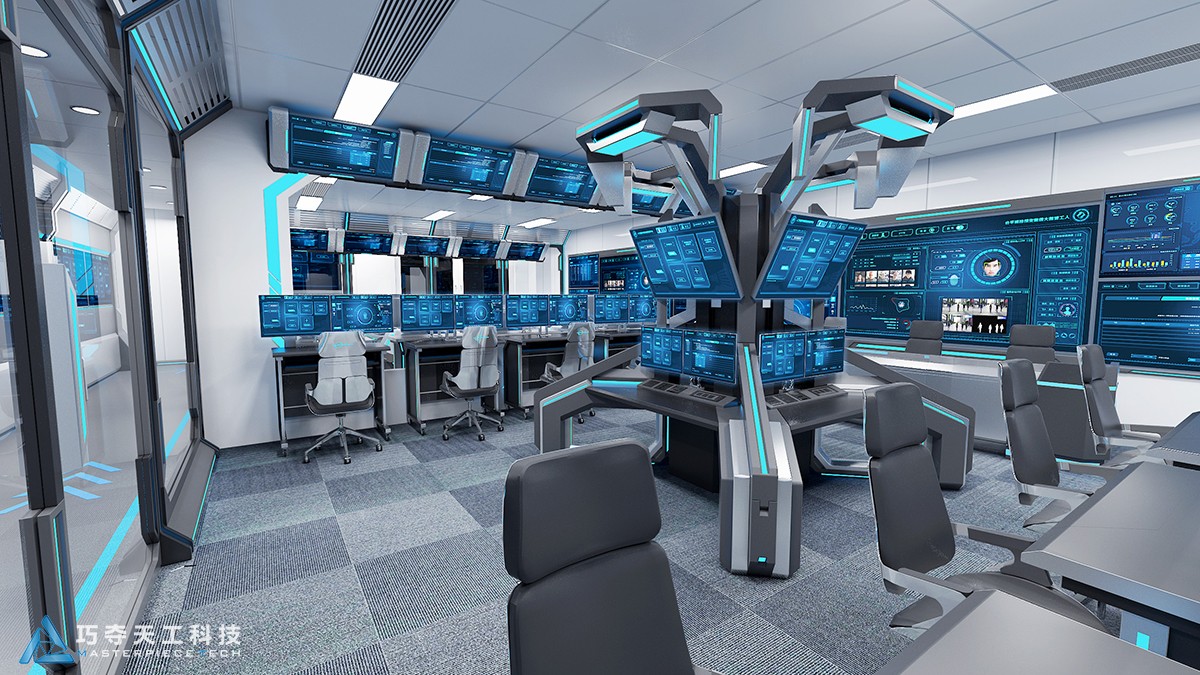 科技感控制台全金属操作台专利产品可定制巧夺天工科技