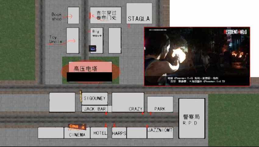 原创生化危机3重制版地图预测