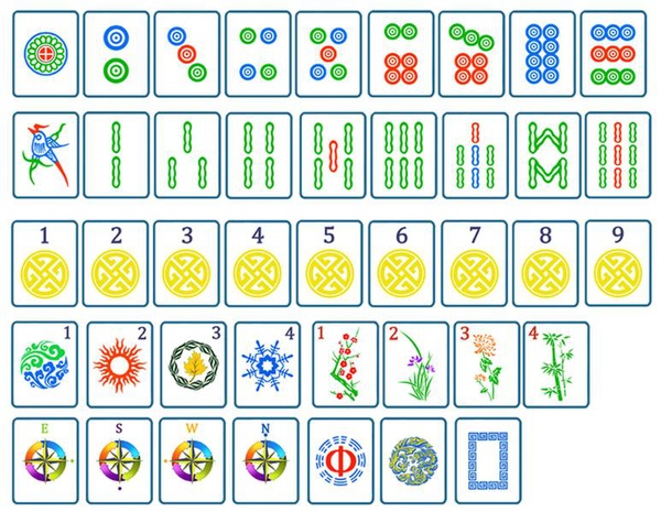 所有麻将图案 花纹图片