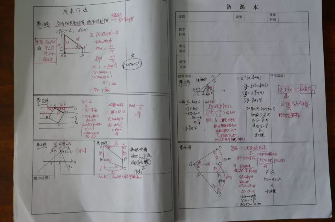 一笔一划的备课本上写满了数学公式 更写满了她对学生们的爱 侯莉