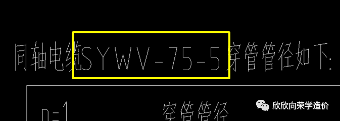 圖9拿圖紙上常見的同軸電纜型號舉例,如圖