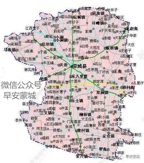 蒙城县地图全图可放大图片