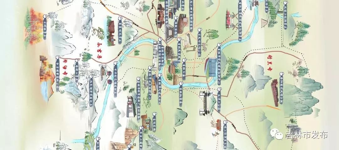 冬游吉林市,咋能少了这份手绘地图?