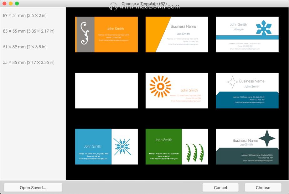 business card designer for mac(名片设计软件)