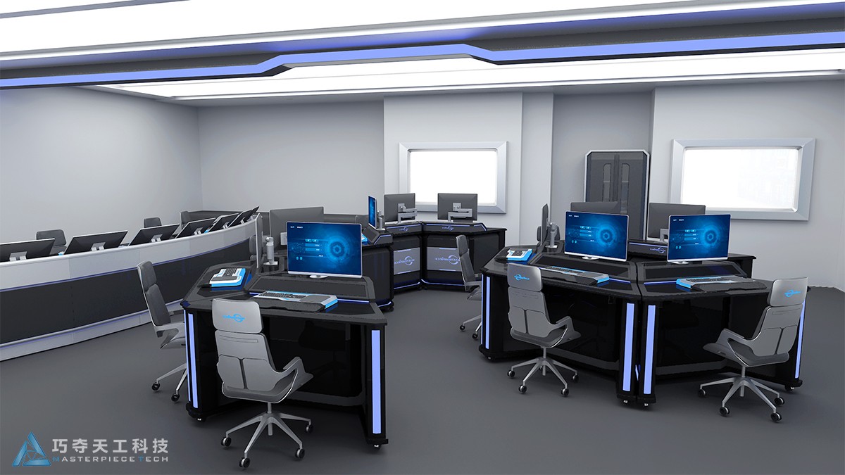 科技感控制台全金属操作台专利产品可定制巧夺天工科技