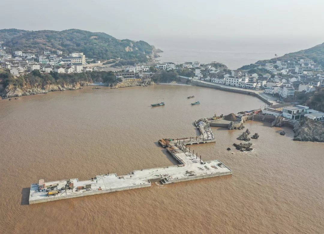 白沙岛大码头快完工了!冬日里的这座岛,别具风情