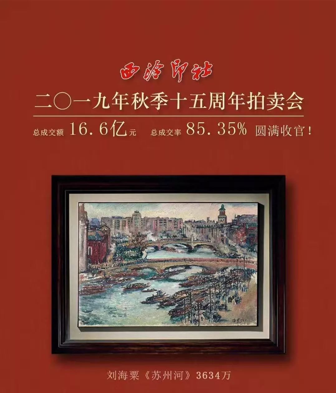 西冷印社2019年秋拍成交价超千万的艺术品_拍卖