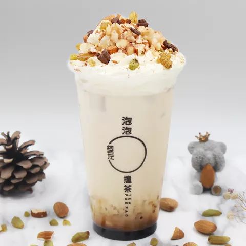 黑糖杏仁拿铁泡泡撞茶—冬季新品寒冷的冬天,怎能少了你,我的泡泡,在