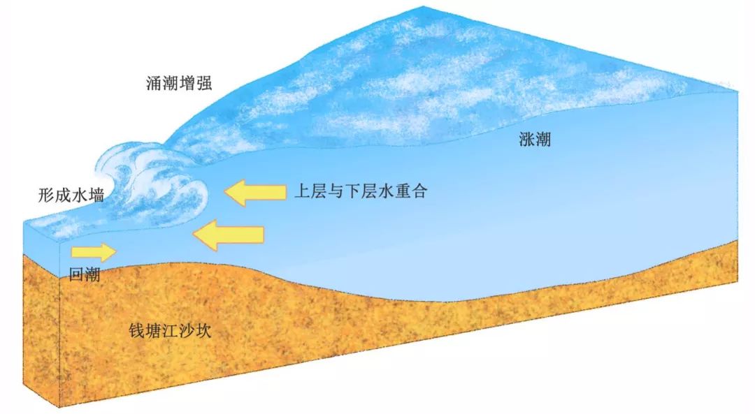 63钱塘江大潮形成过程63钱塘江大潮63彩色梯田成因示意图63