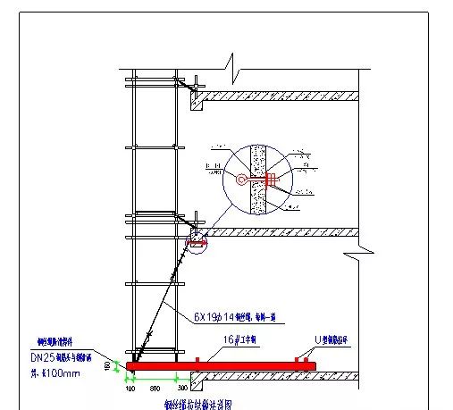 悬挑架工字钢搭设方案图片