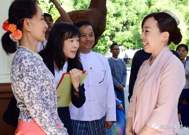 原创国务资政昂山素季和日本瑶子女王会面!缅甸网友:昂山素季又赢了