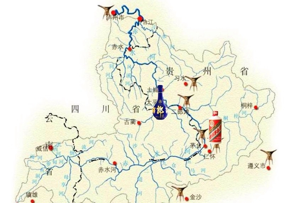 赤水河名酒分布图图片