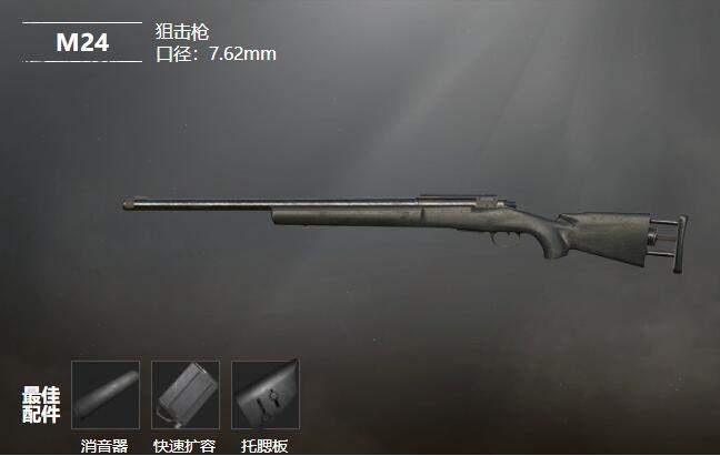 m24是"吃鸡"中的拉栓狙,它曾经可是稳坐第二的宝座.