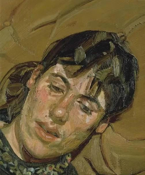 女子肖像为例画中人大多眼神空洞,表情沉郁弗洛伊德过滤掉表面的风光