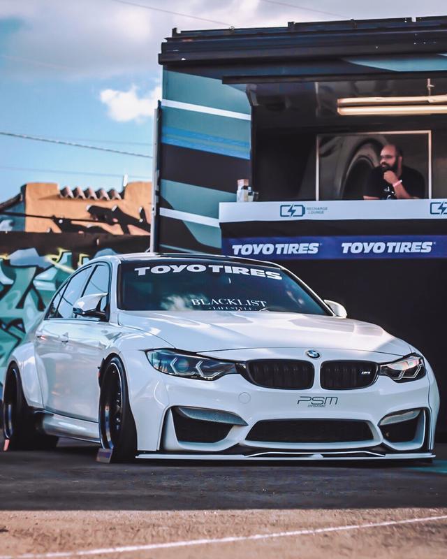 宝马m3改装psm碳纤维宽体套件打造极致低趴宽体姿态