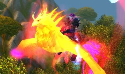 又被称作火凤凰,是《魔兽世界》中被玩家公认最帅气,最酷炫的坐骑!