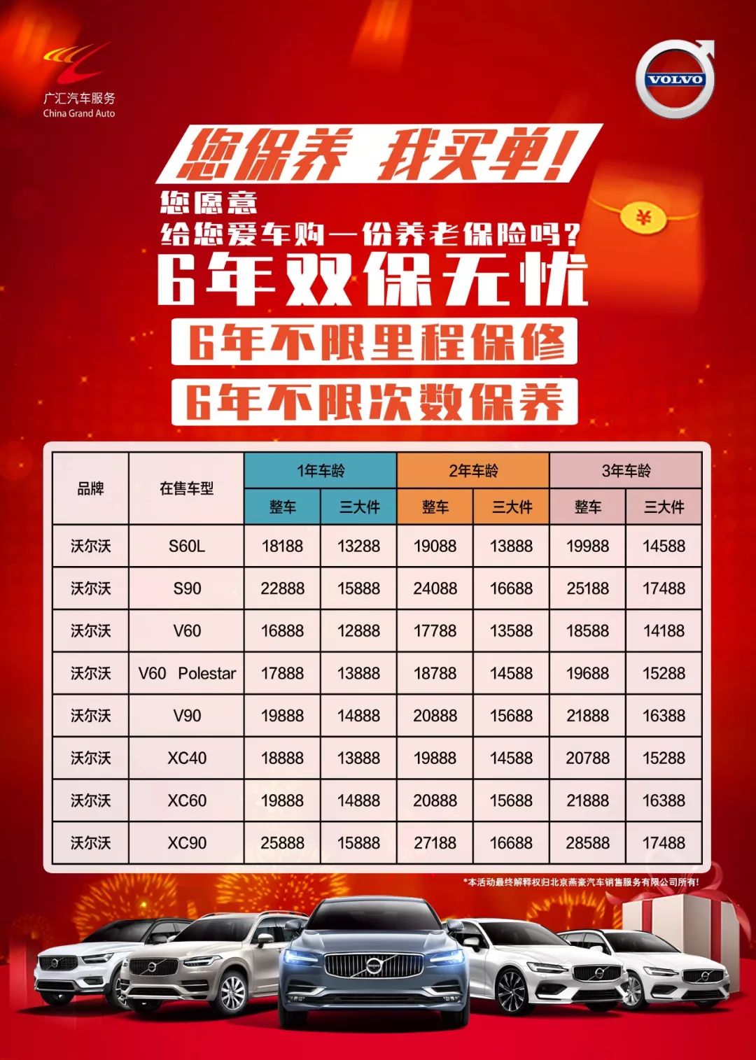 "双保无忧"选【北京燕豪沃尔沃】……6 年省时省