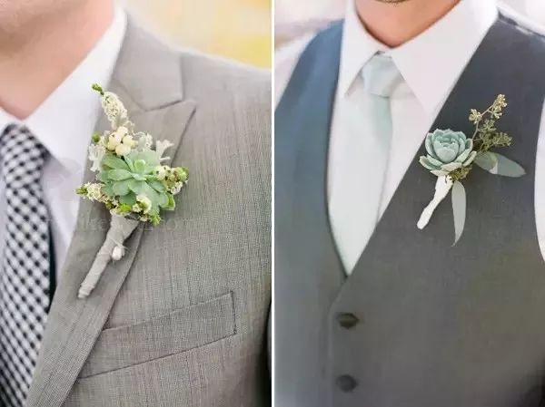 创意设计 新郎和伴郎的胸花 左领