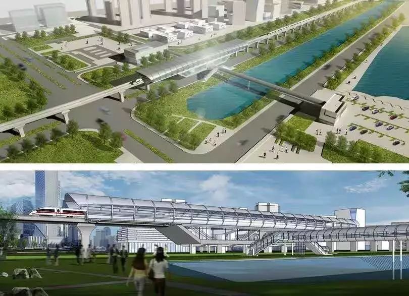 可与津滨轻轨9号线在泰达站换乘;可与在建的滨铁1号线(b1)在新城三站