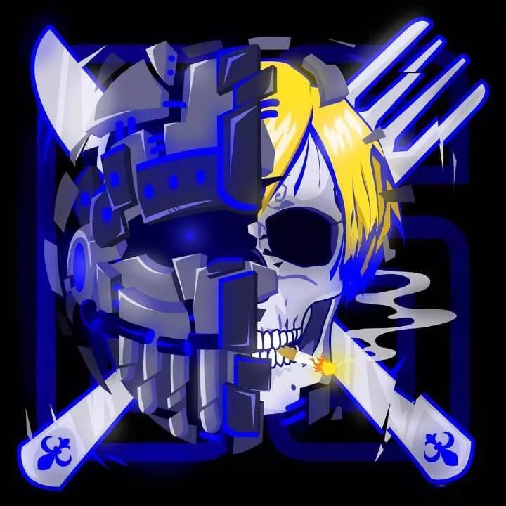 山治是个"烟鬼",所以骷髅嘴里少不得一支燃得正旺的香烟(为什么索隆的