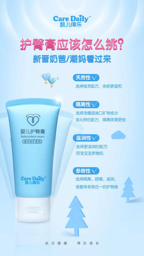 六效合一隔离养护新升级凯儿得乐护臀膏呵宠上市