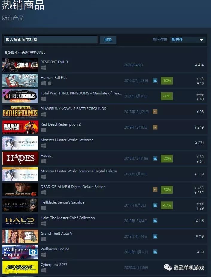 《生化危机3：重制版》登Steam国区热销榜首