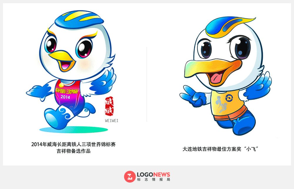 2014年威海长距离铁三世锦赛的吉祥物"威威"