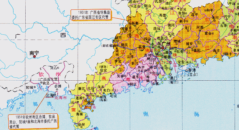 广西与广东交界处地图图片