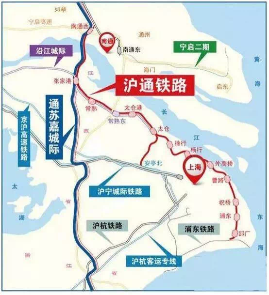 猛料北沿江高铁将在南通设5站海门有望争抢新机场站