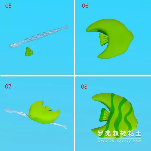 羅弗超輕粘土教程海洋系列之熱帶魚製作圖解教程