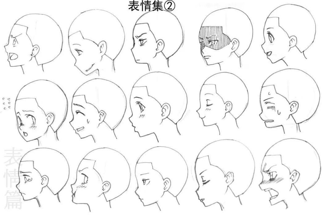 日系角色的側臉畫法教程,板繪新人還不快快收藏_繪畫