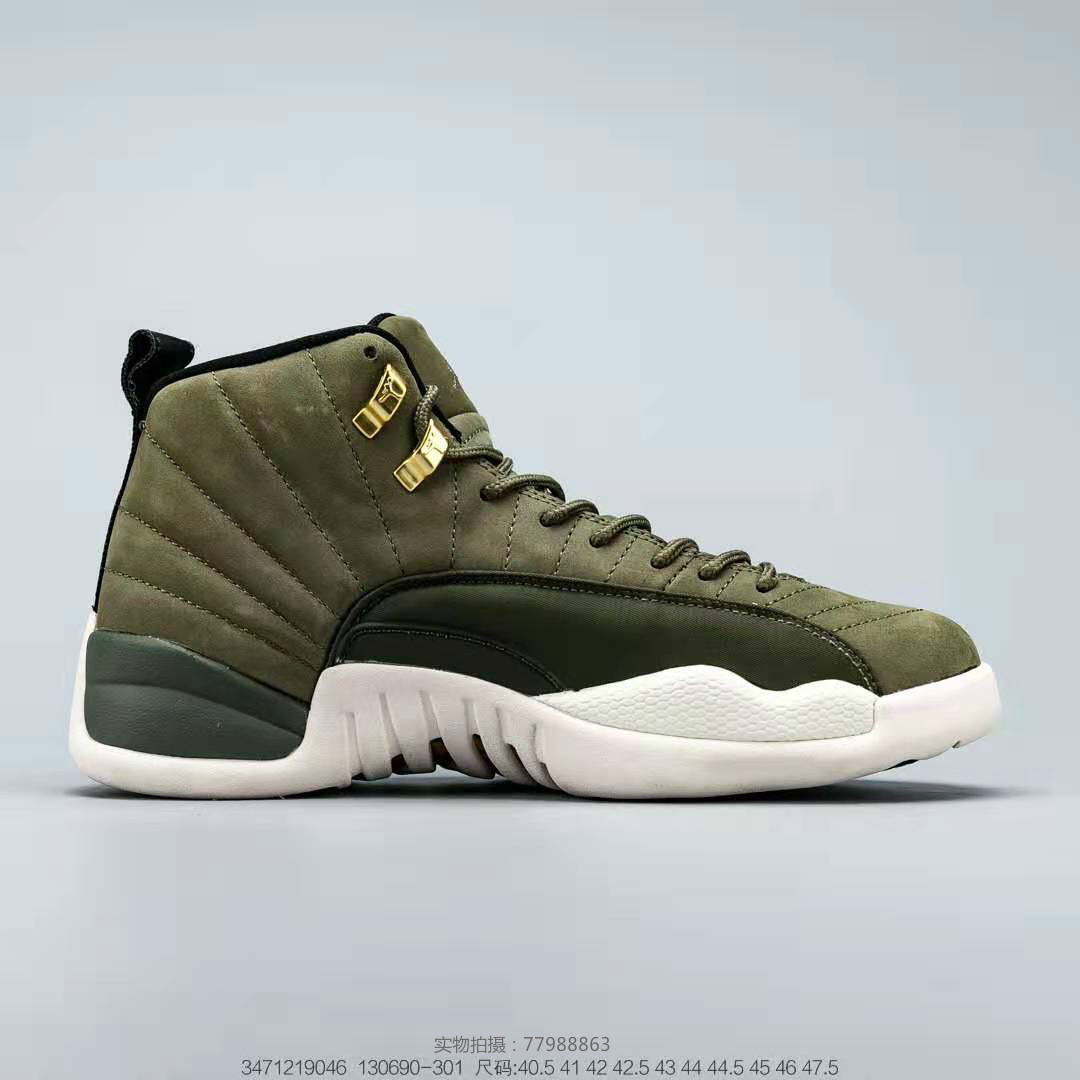 aj12大金扣 橄榄绿色调 ,一双军事硬朗风格的球鞋,一代人的青春梦!
