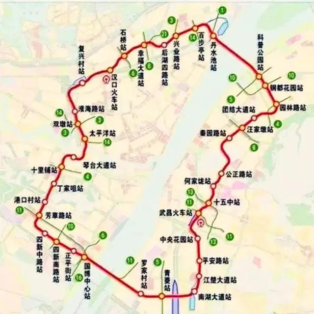 12号地铁线线路图武汉图片