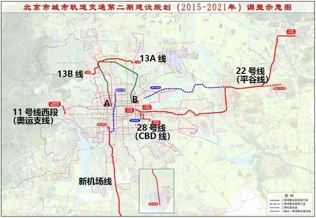 实锤关于调整北京市城市轨道交通第二期建设规划方案的批复