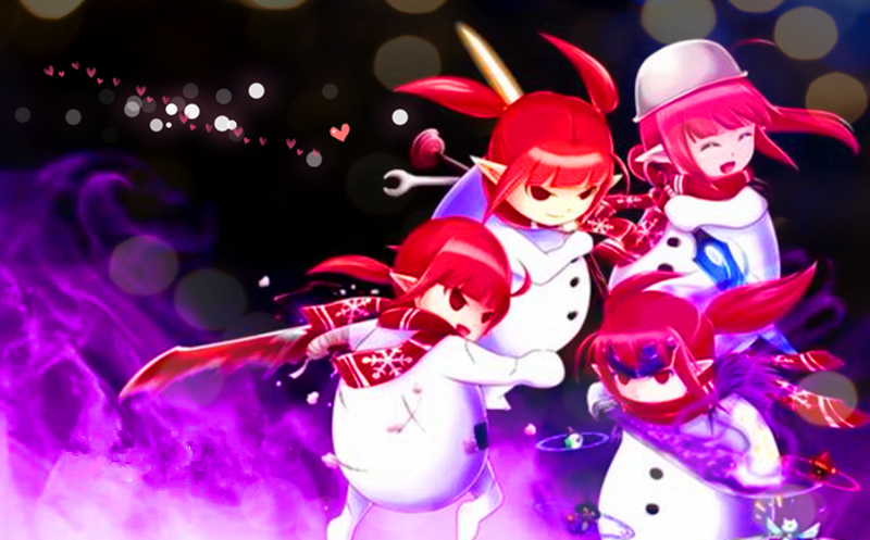 dnf:666点券一套雪人,一共6种颜色,黑色成隐藏款