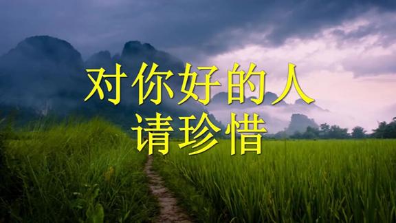 对你好的人请珍惜失去就不再拥有了