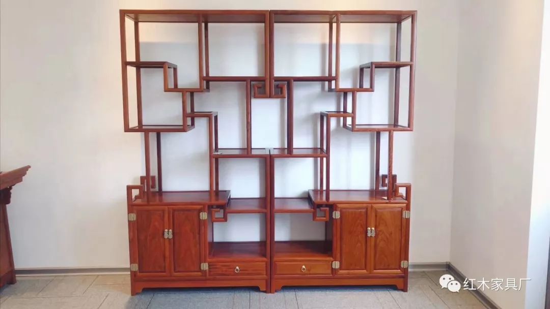 家具严选缅甸花梨大果紫檀明式博古架