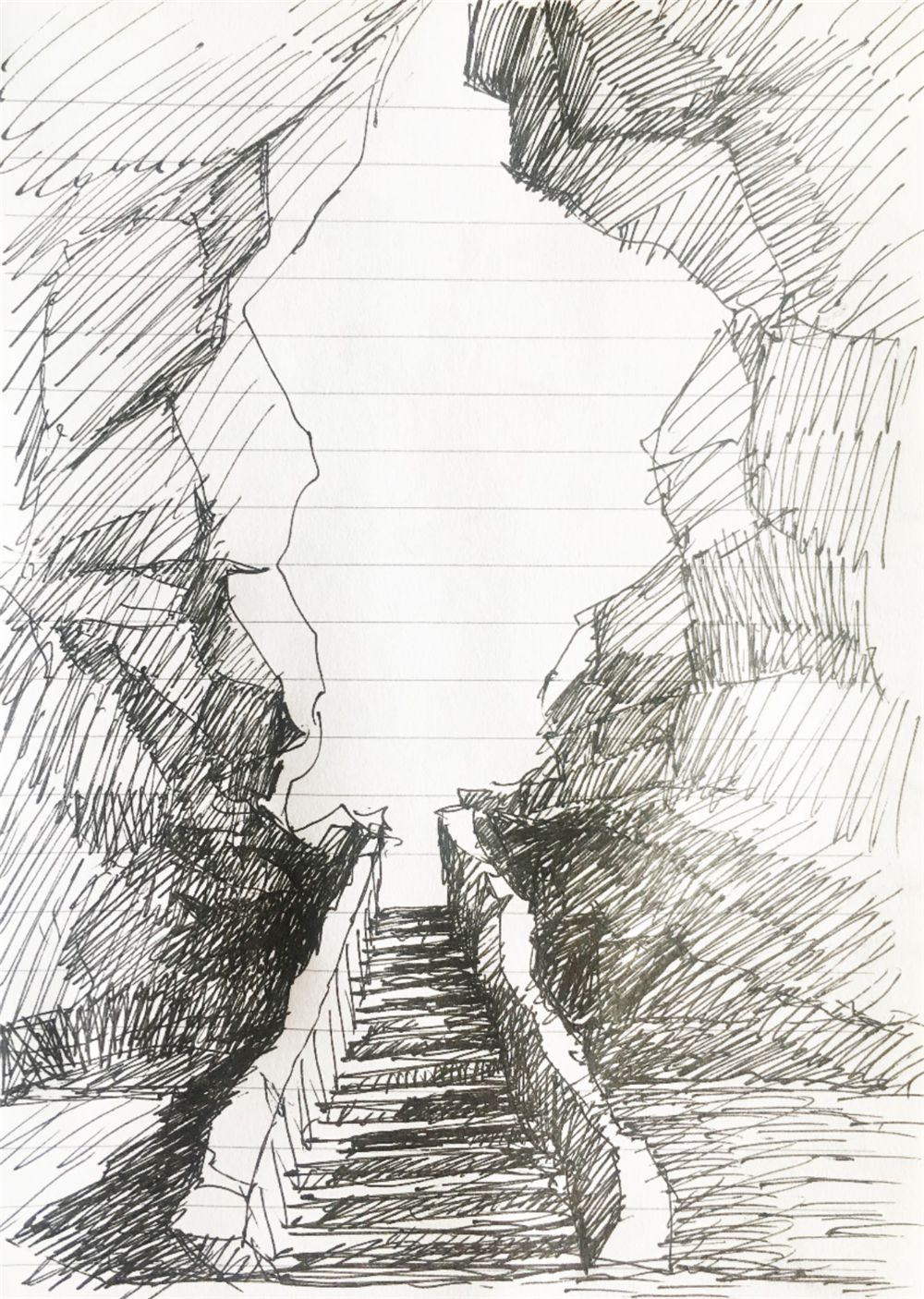 一线天概念草图  都市实践