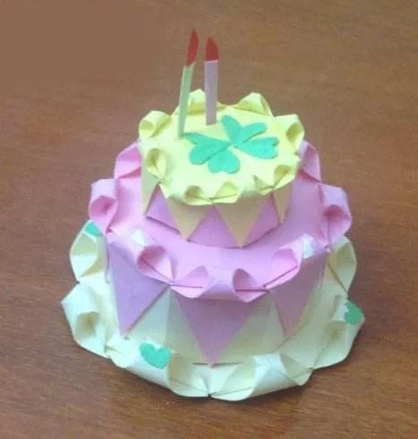 折纸蛋糕简单图片