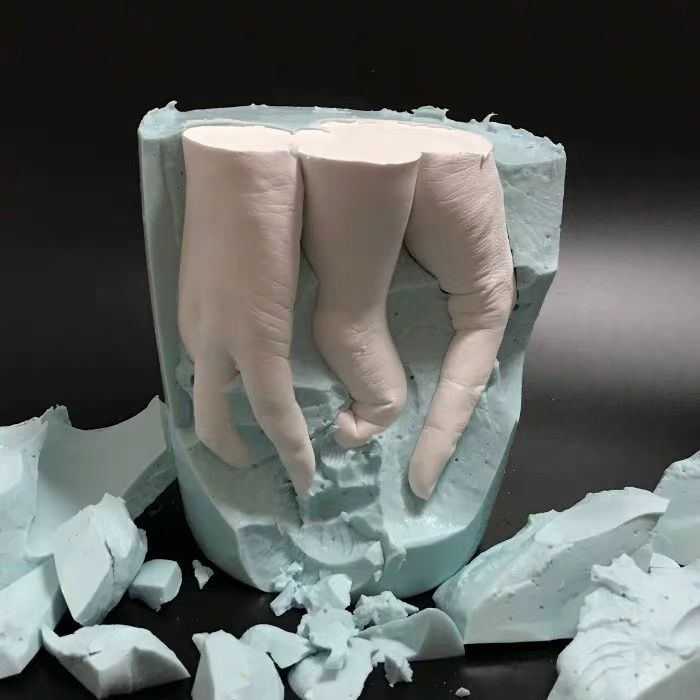 3d立体石膏手模字里行间书店邀您过圣诞啦