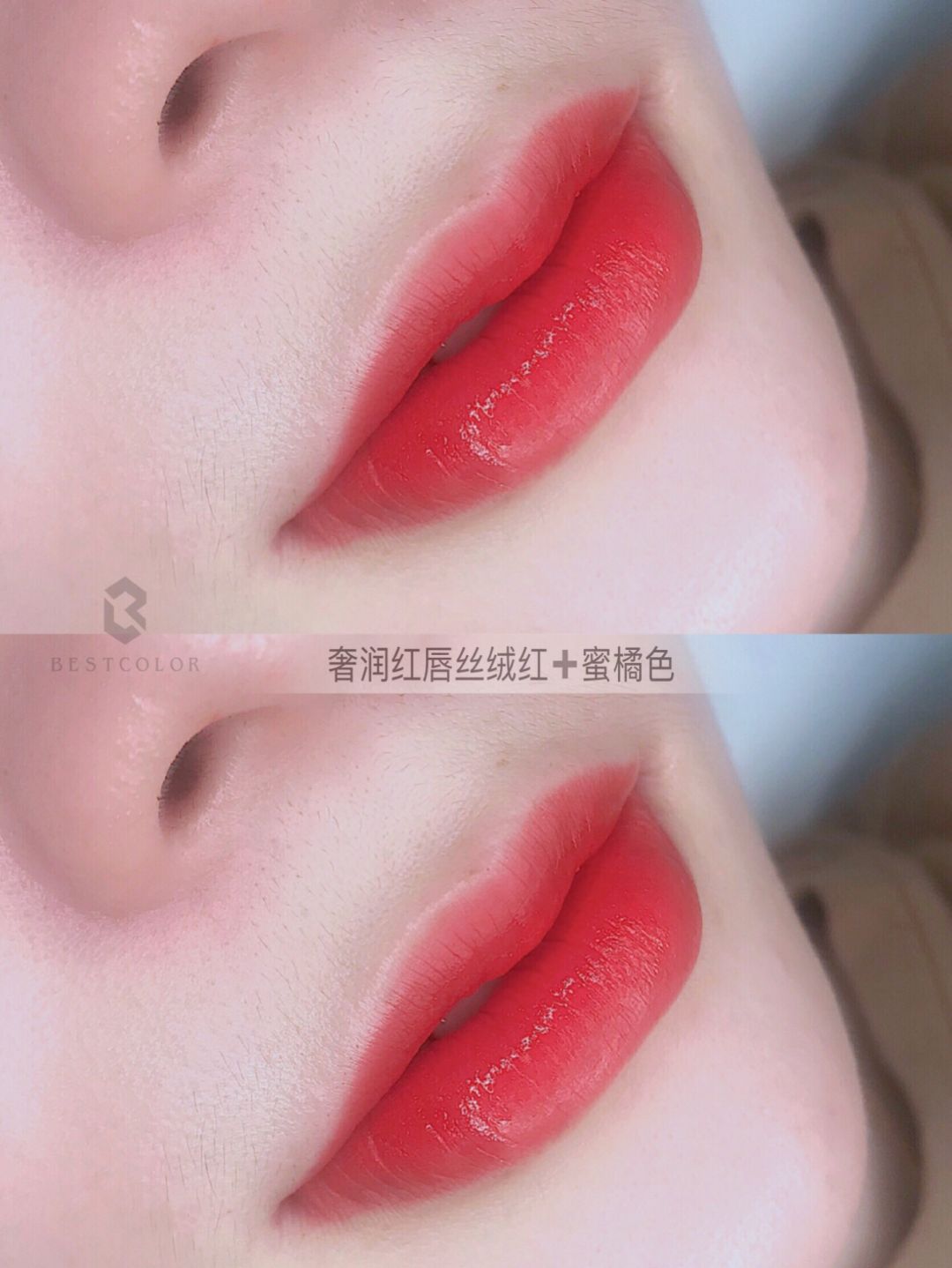 唇色上色均匀层次渐变自然柔和日常看上去超级自然的