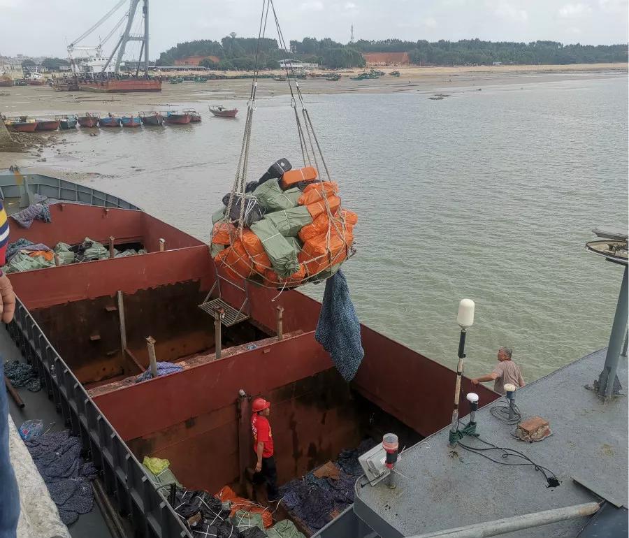 現場查扣走私凍牛肉牛肚40餘噸湛江海警局聯合海關打掉3個凍品走私