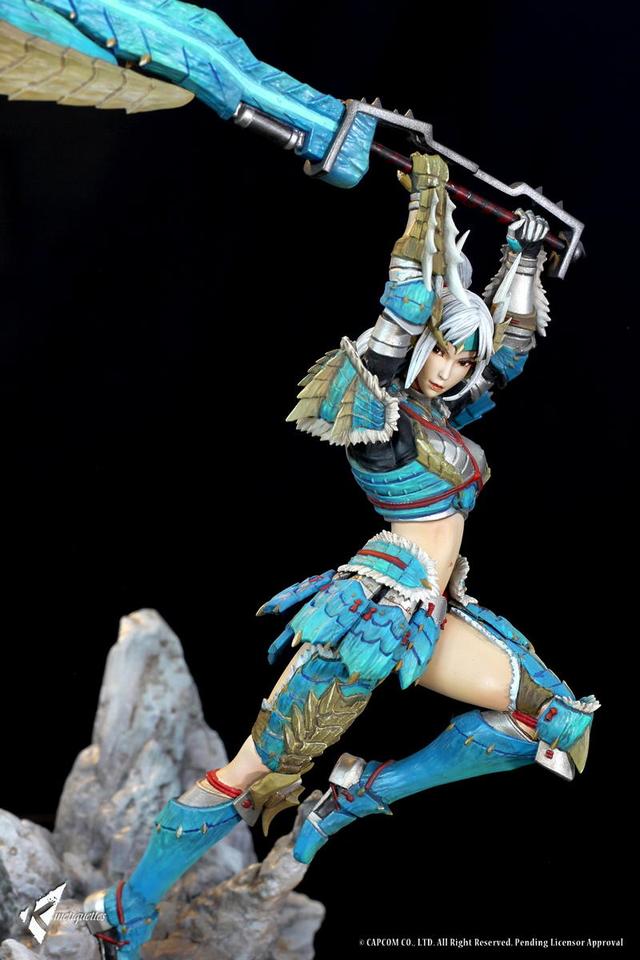 模玩资讯kinetiquettes新品怪物猎人雷狼龙电力套装雕像