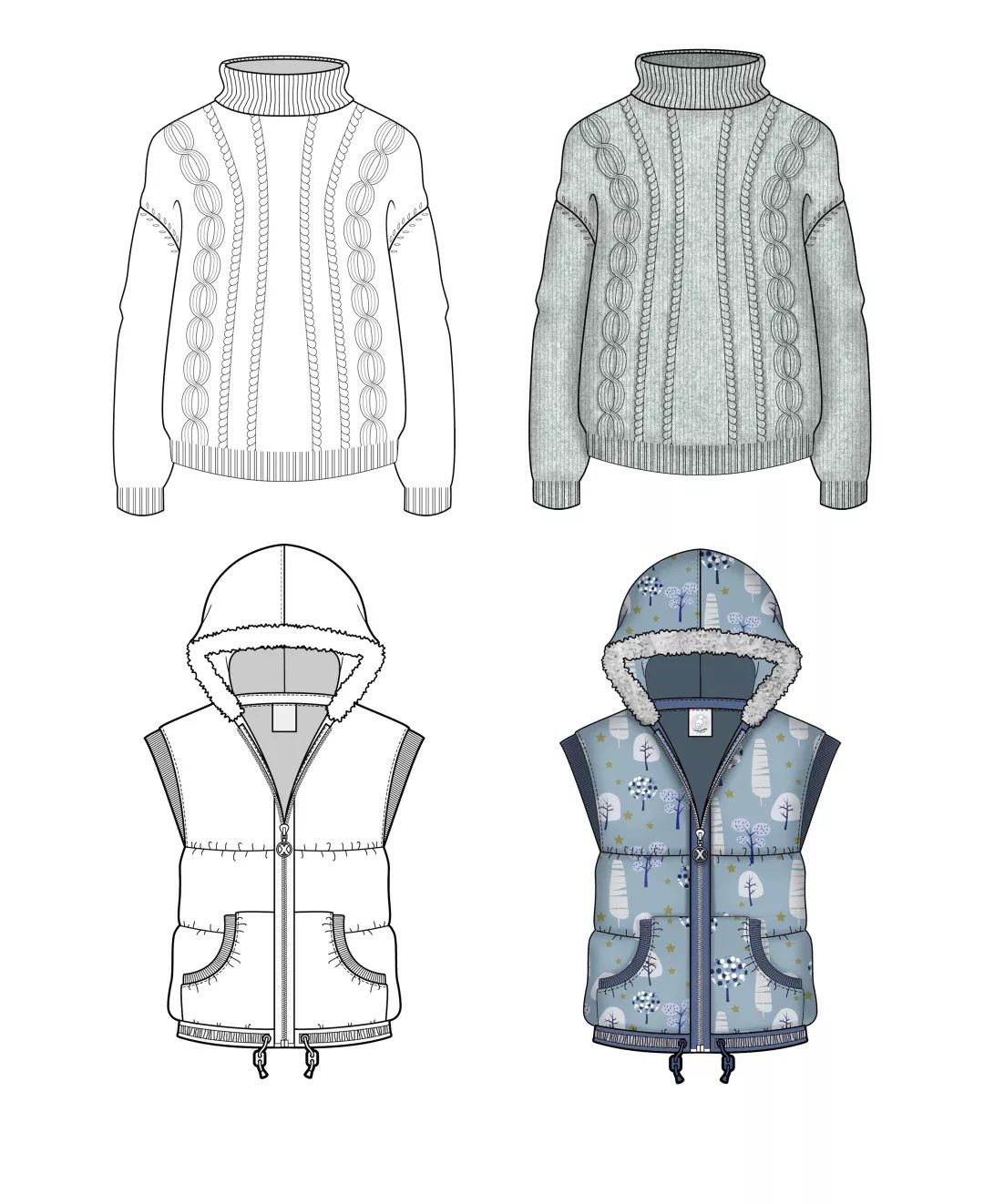 课程|《服装款式设计cad表达》