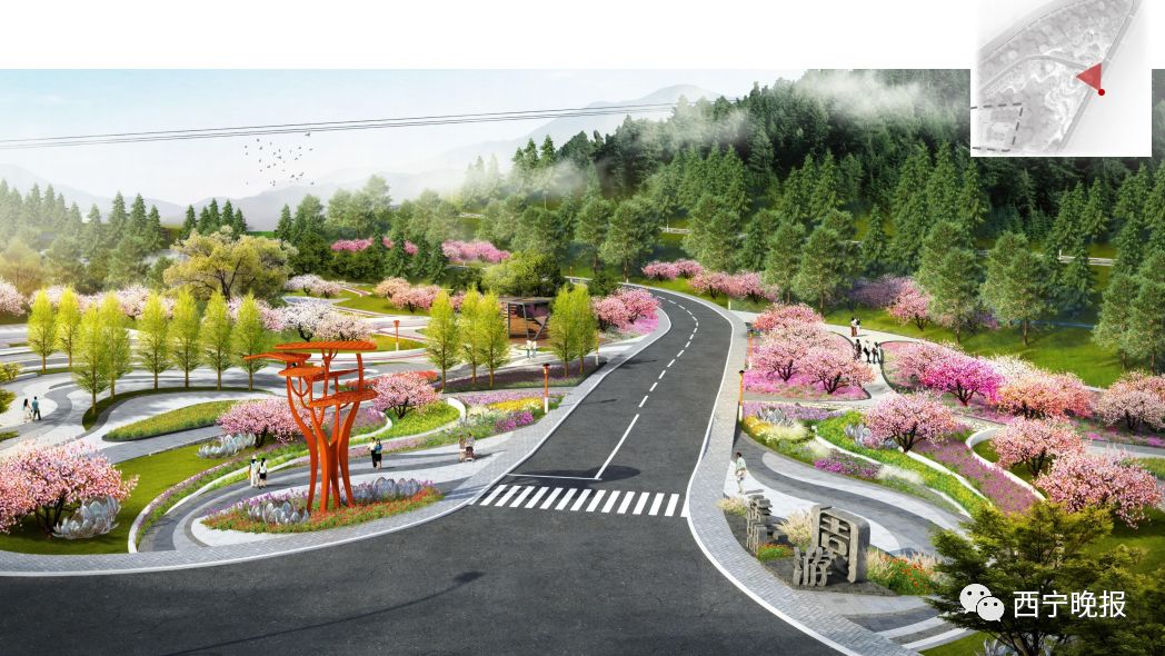 莲湖游园主入口景区