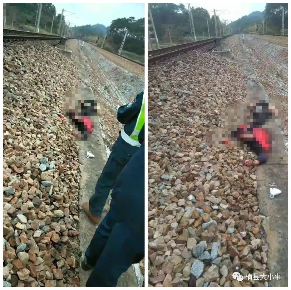 被火车撞死的人图片