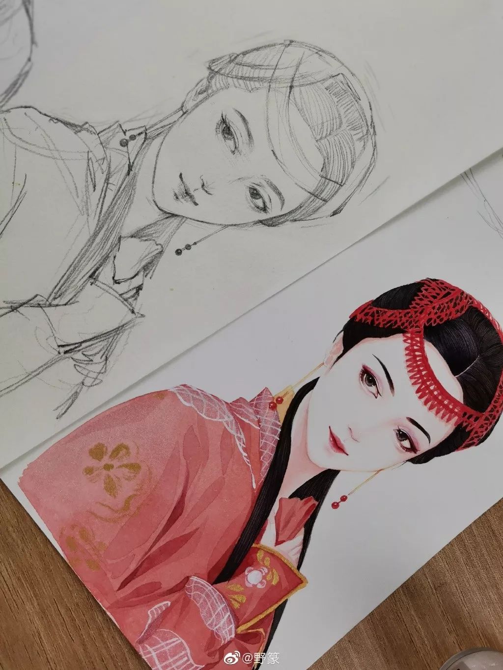 教你画出电视剧里那些颜值爆表楚楚动人的古装美人儿这些水彩干货千万